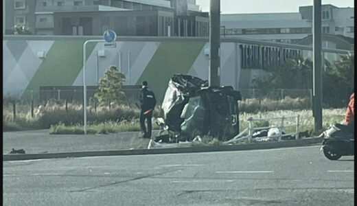 【福岡】車の横転事故！場所は福岡市東区香椎照葉5丁目2-15付近！2023年4月22日