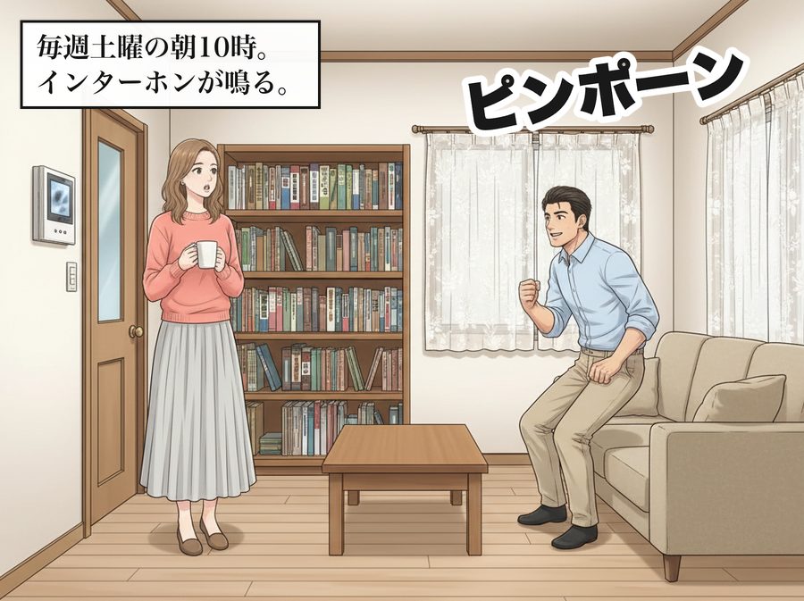 毎週土曜の朝10時。インターホンが鳴る。 ピンポーン