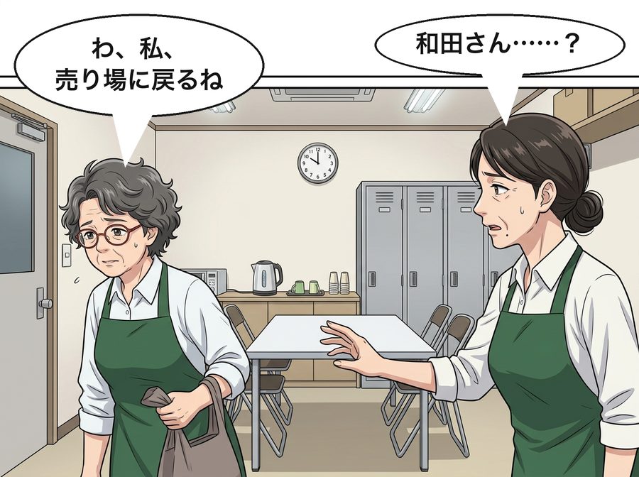 和田さん「わ、私、売り場に戻るね」 村井早苗「和田さん……?」