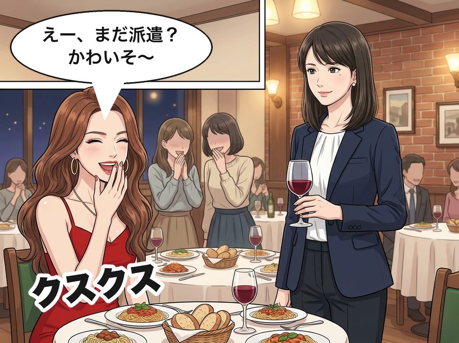 エリカ「えー、まだ派遣？かわいそ〜」 クスクス