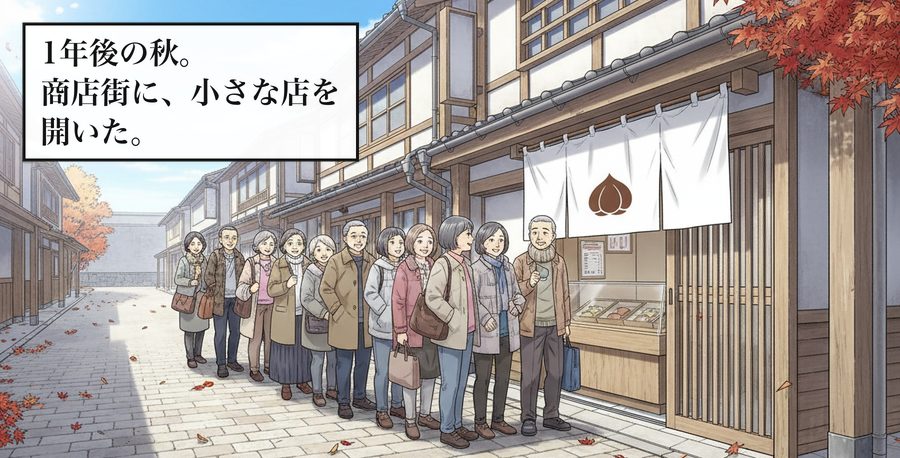 1年後の秋。商店街に、小さな店を開いた。
