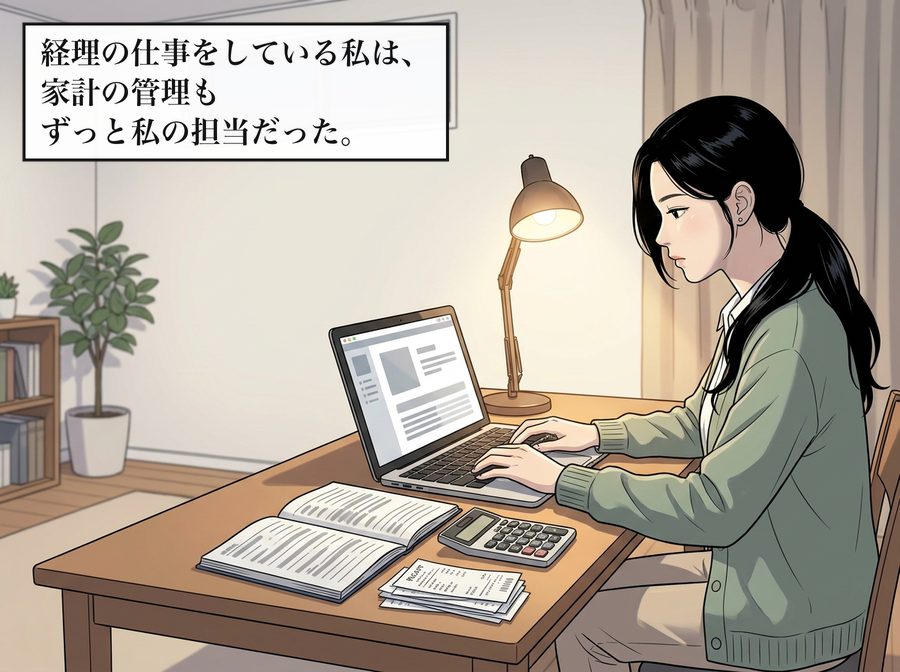 経理の仕事をしている私は、家計の管理もずっと私の担当だった。