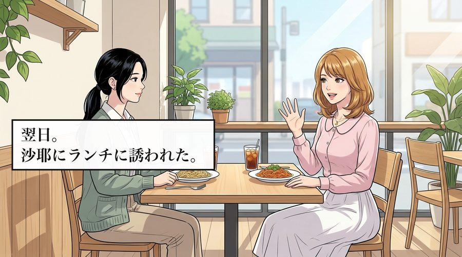 翌日。沙耶にランチに誘われた。