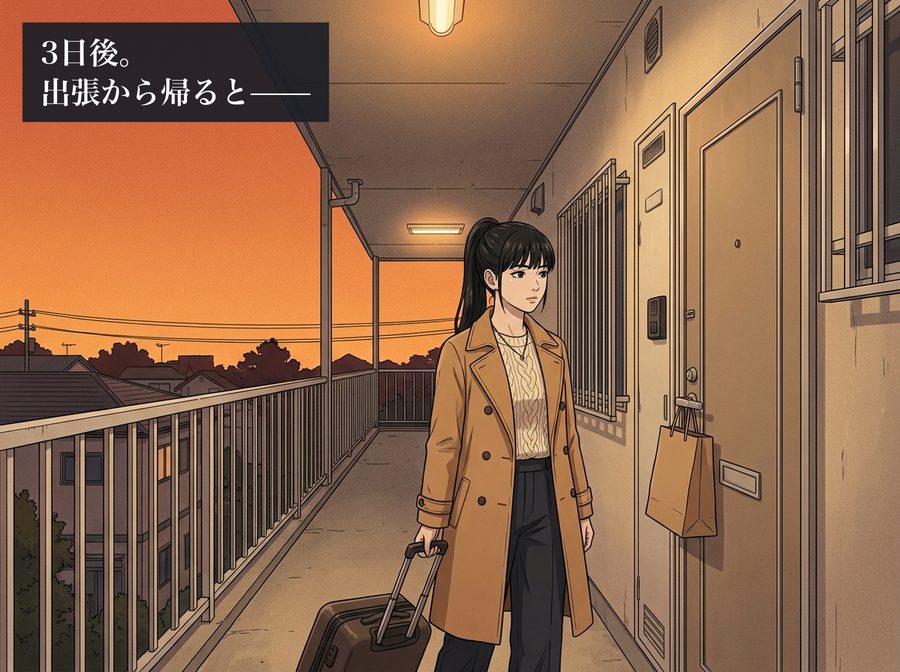 3日後。出張から帰ると——