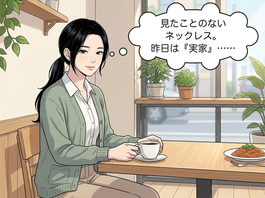 結衣「見たことのないネックレス。昨日は『実家』……」