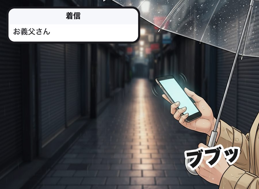 着信：お義父さん ブブッ