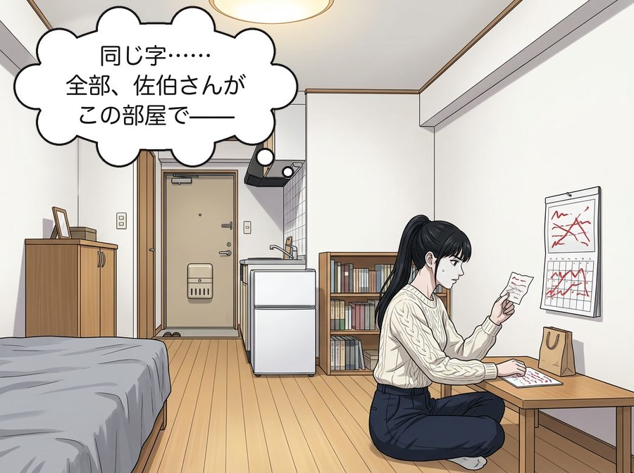高瀬真帆「同じ字……全部、佐伯さんがこの部屋で——」