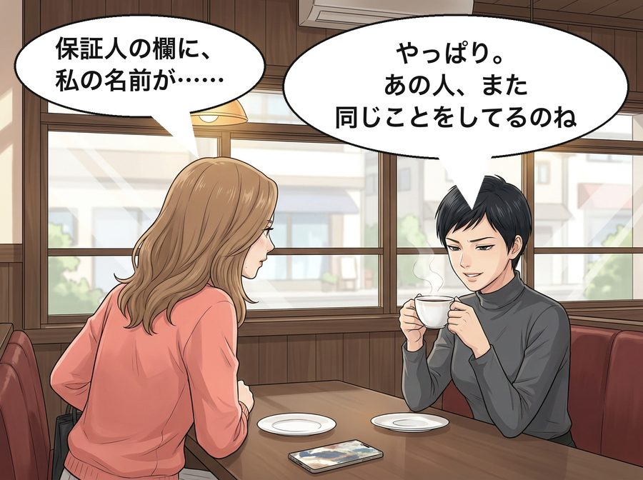 真奈「保証人の欄に、私の名前が……」 千尋「やっぱり。あの人、また同じことをしてるのね」