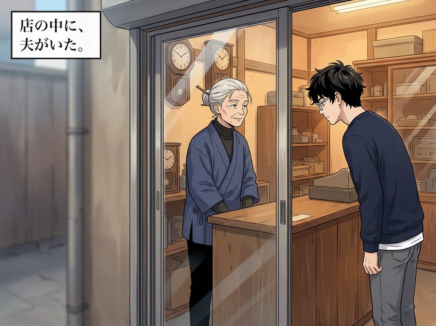 店の中に、夫がいた。