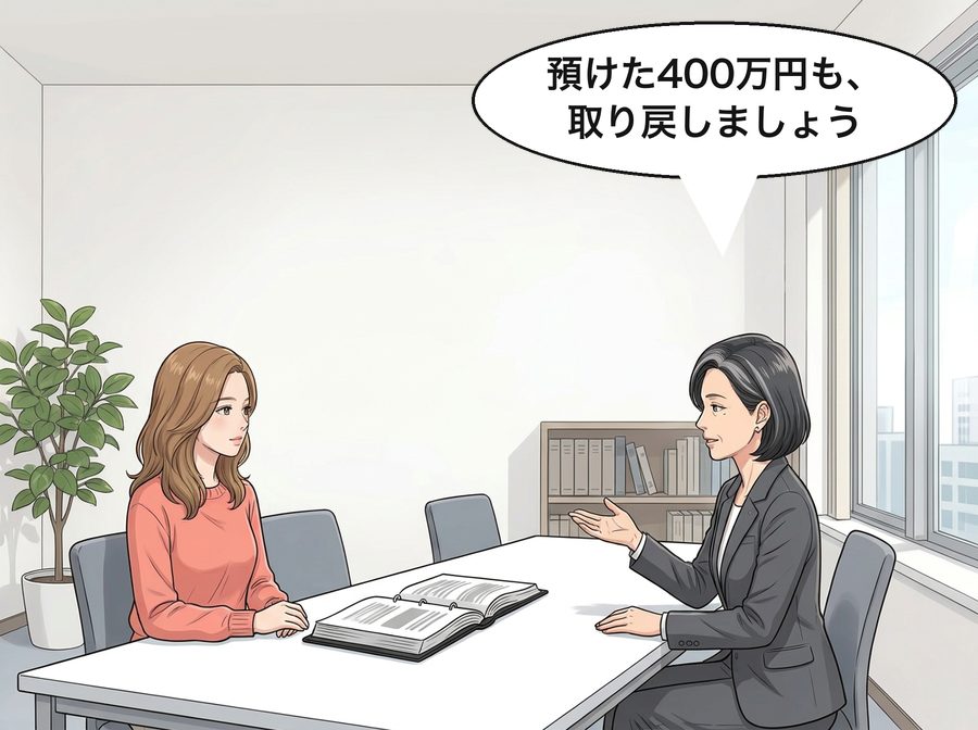 弁護士「預けた400万円も、取り戻しましょう」