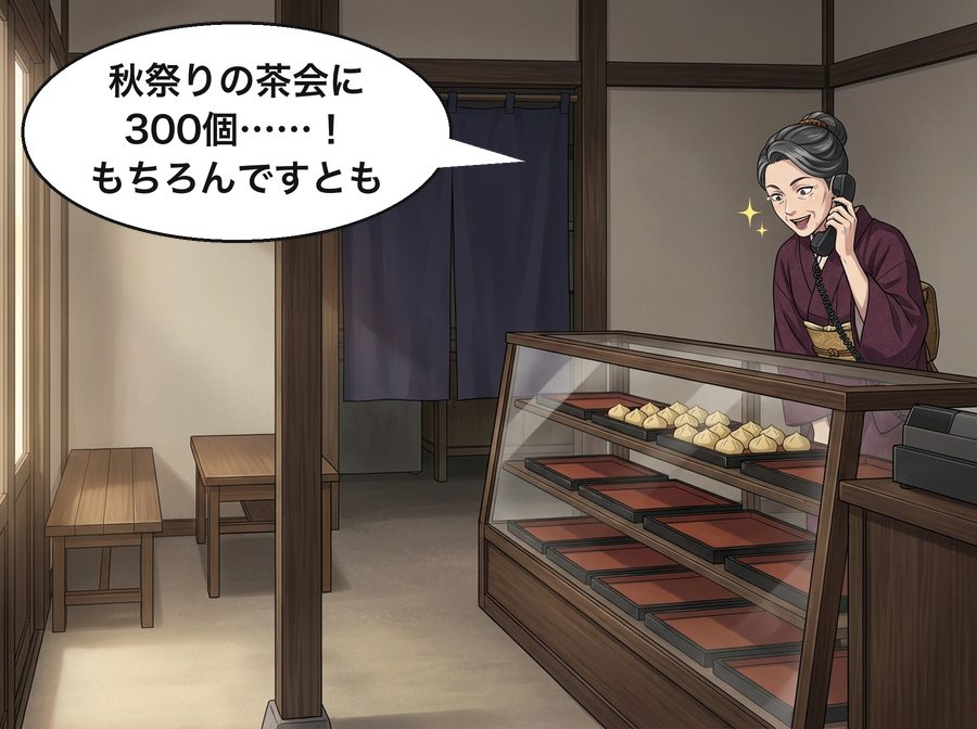 登美子「秋祭りの茶会に300個……！もちろんですとも」