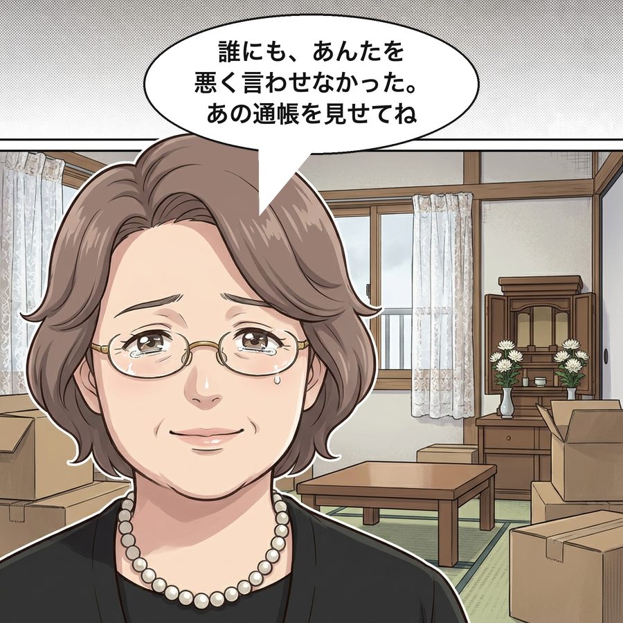 恵子「誰にも、あんたを悪く言わせなかった。あの通帳を見せてね」