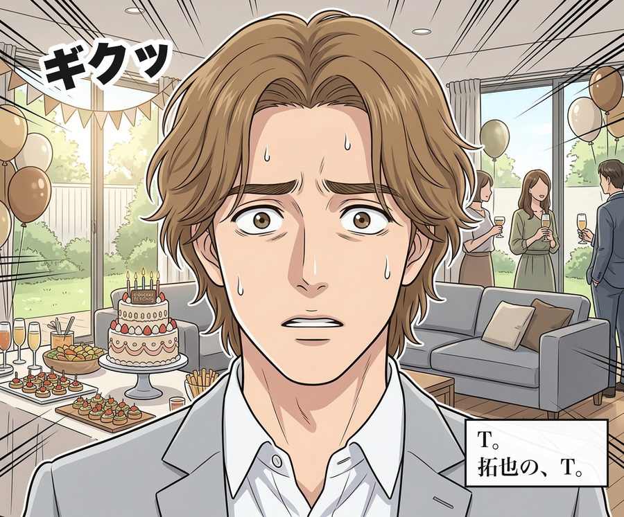 ギクッ T。拓也の、T。