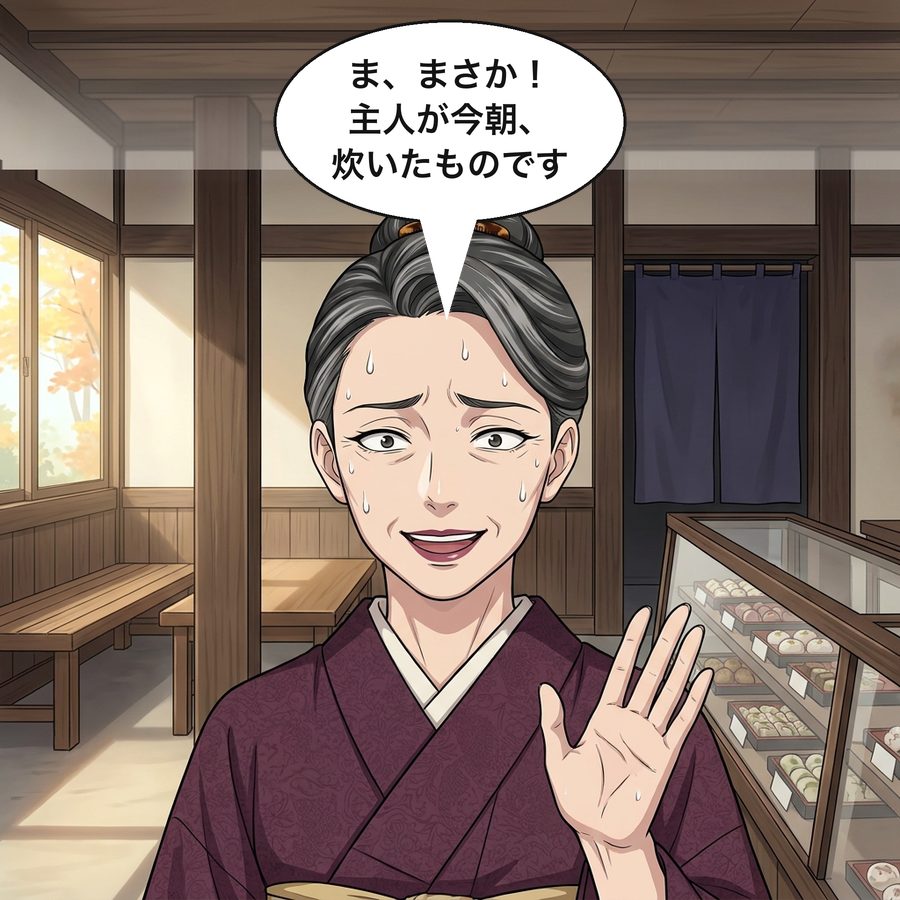 登美子「ま、まさか！主人が今朝、炊いたものです」