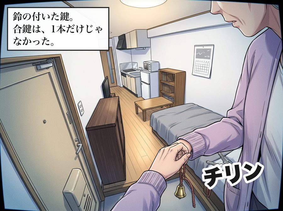 鈴の付いた鍵。合鍵は、1本だけじゃなかった。 チリン