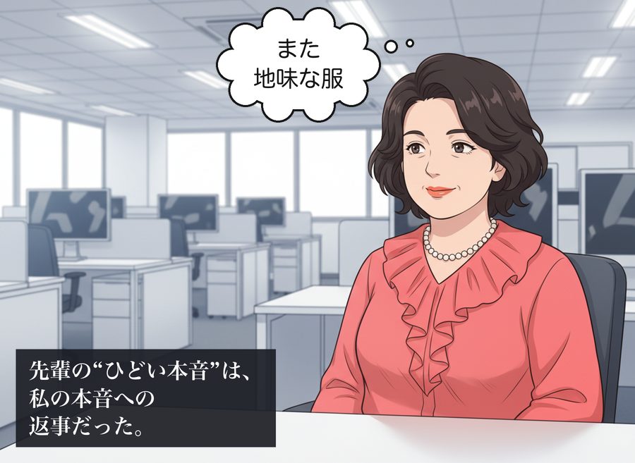 田村さん「また地味な服」 先輩の“ひどい本音”は、私の本音への返事だった。