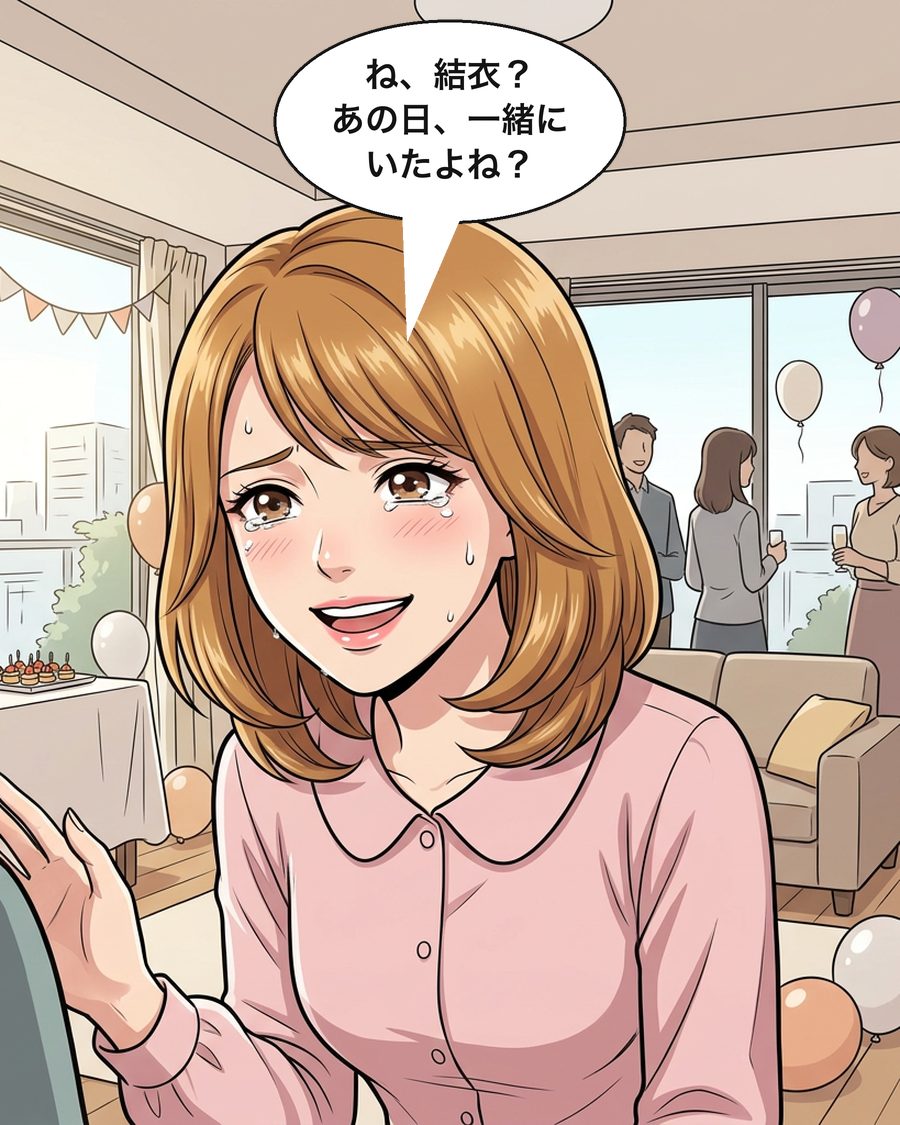 沙耶「ね、結衣？あの日、一緒にいたよね？」