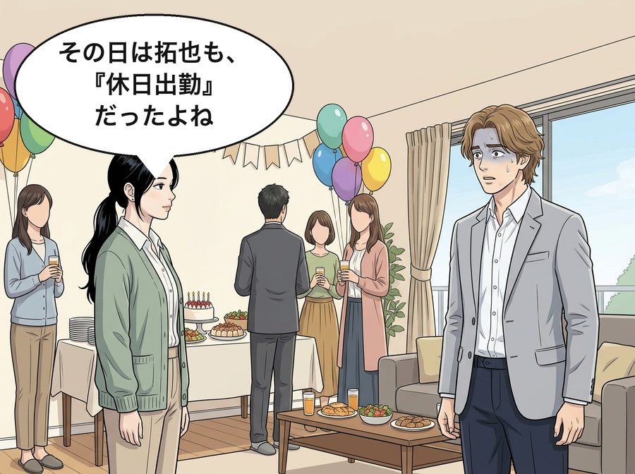 結衣「その日は拓也も、『休日出勤』だったよね」