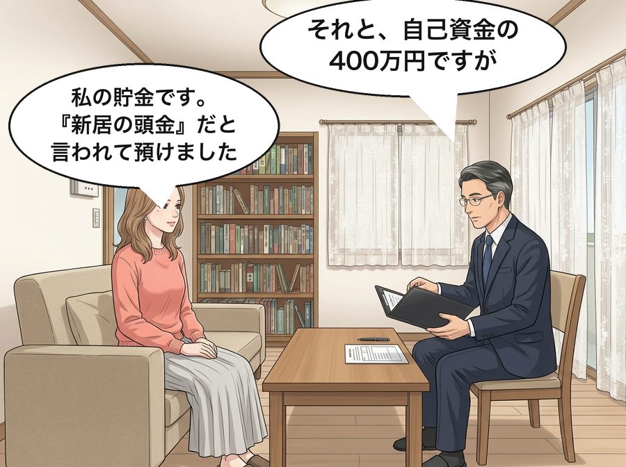 銀行の担当者「それと、自己資金の400万円ですが」 真奈「私の貯金です。『新居の頭金』だと言われて預けました」